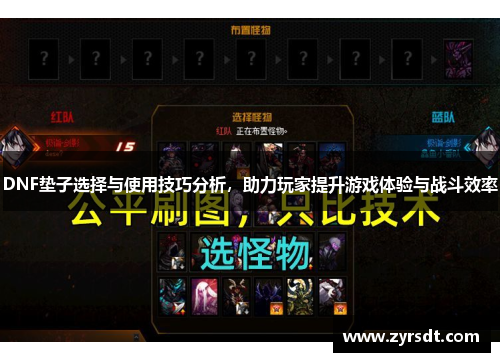 DNF垫子选择与使用技巧分析，助力玩家提升游戏体验与战斗效率